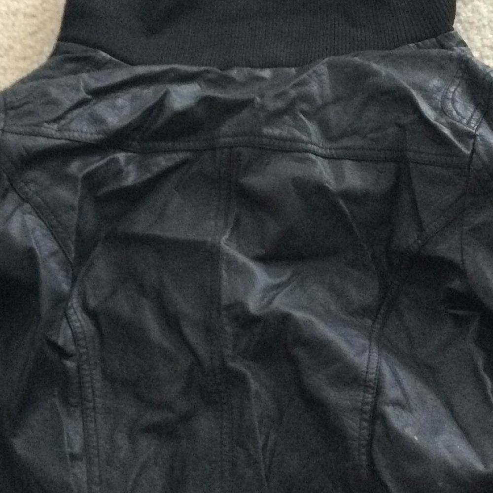 Black leather jacket